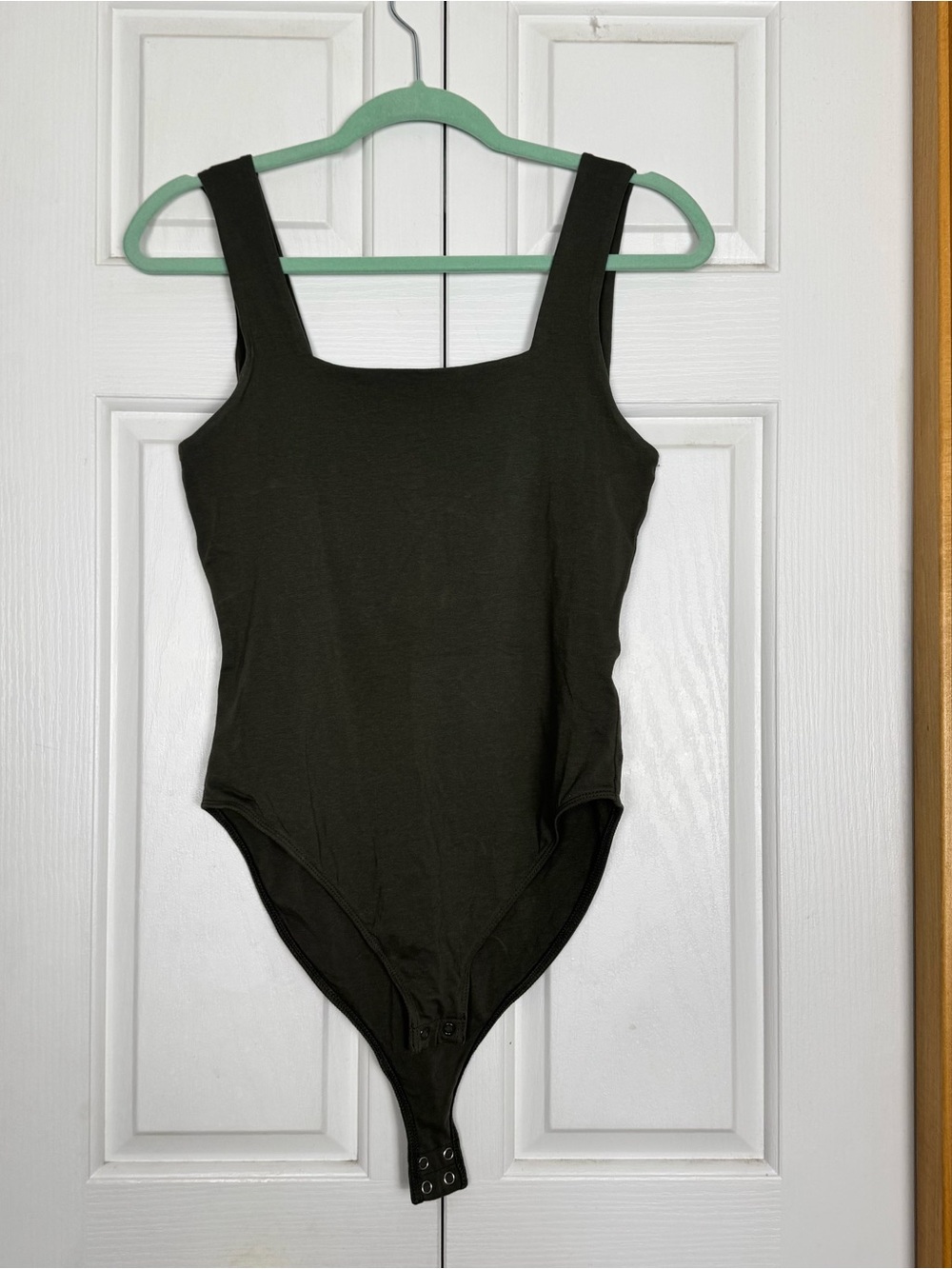 Old Navy Olive Green Square Neck Bodysuit